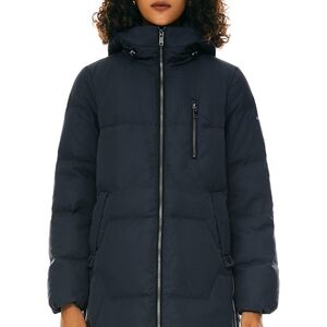 Orolay Navy Long Puffer Jacket